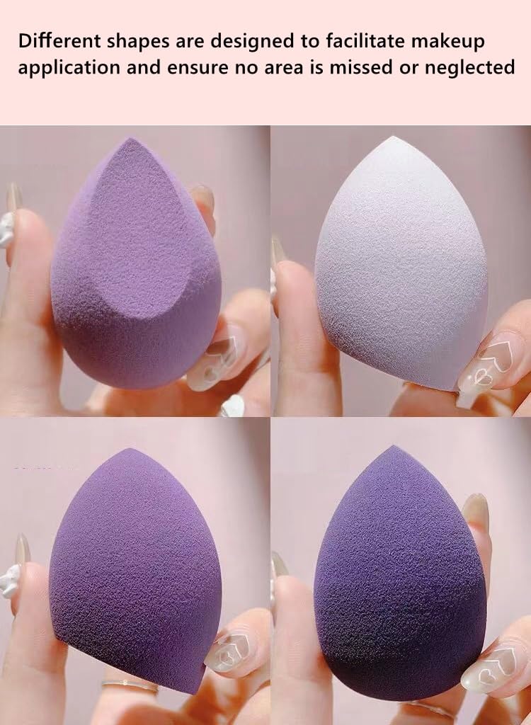 Stianiiile Makeup Sponge Set of 4, Latex Free, Blender Beauty for Liquid, Cream, and Powder, Soft and Flexible, Beauty Sponges,Super Soft Beauty Cosmetic