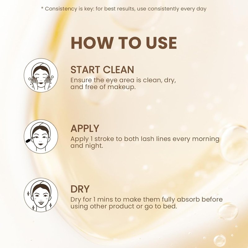 Eyelash Growth Serum - Natural Formula for Longer, Fuller Lashes | Vegan & Cruelty-Free (6ml)