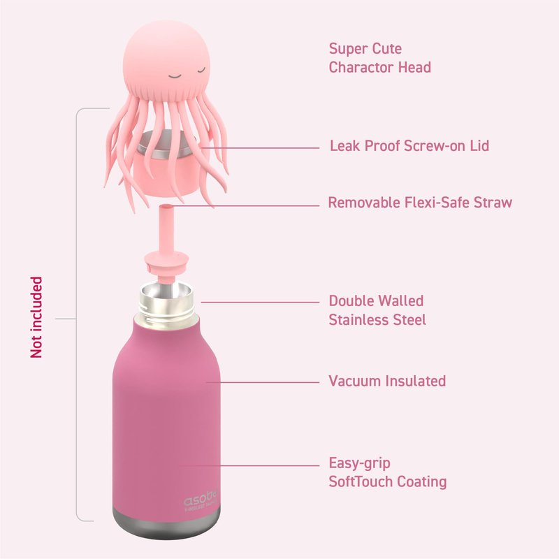 asobu Bestie Replacement Head for Insulated Water Bottle, Detachable Soft