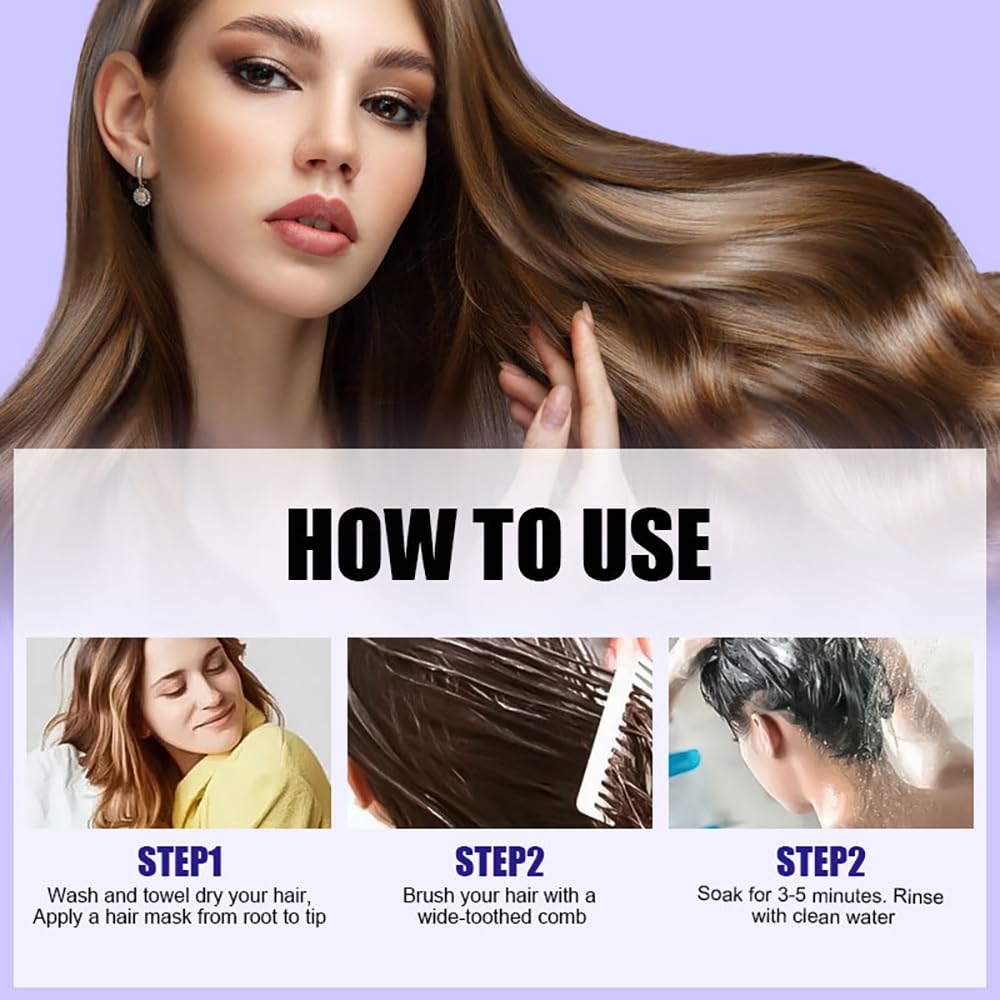 Skiennix Purple Hair Mask - Keratin Deep Conditioner & Toner for Blonde Hair | 100g/3.53oz