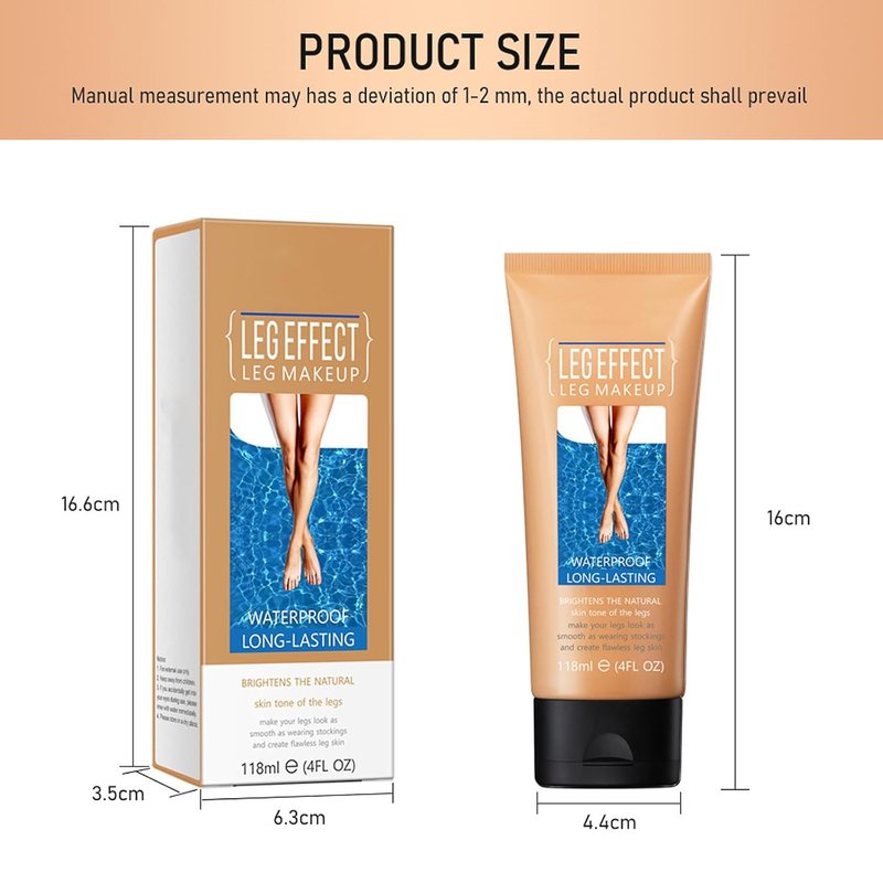 Skiennix Leg Makeup - Waterproof Body Foundation for Tattoo Cover Up | Medium Glow, 4 fl oz