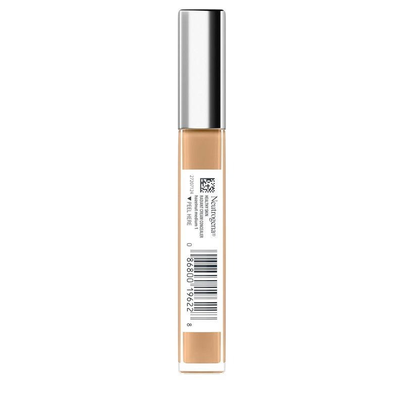 Neutrogena Healthy Skin Concealer - Radiant Brightening Cream with Peptides & Vitamin E | Hazelnut Medium 01, 0.24 oz