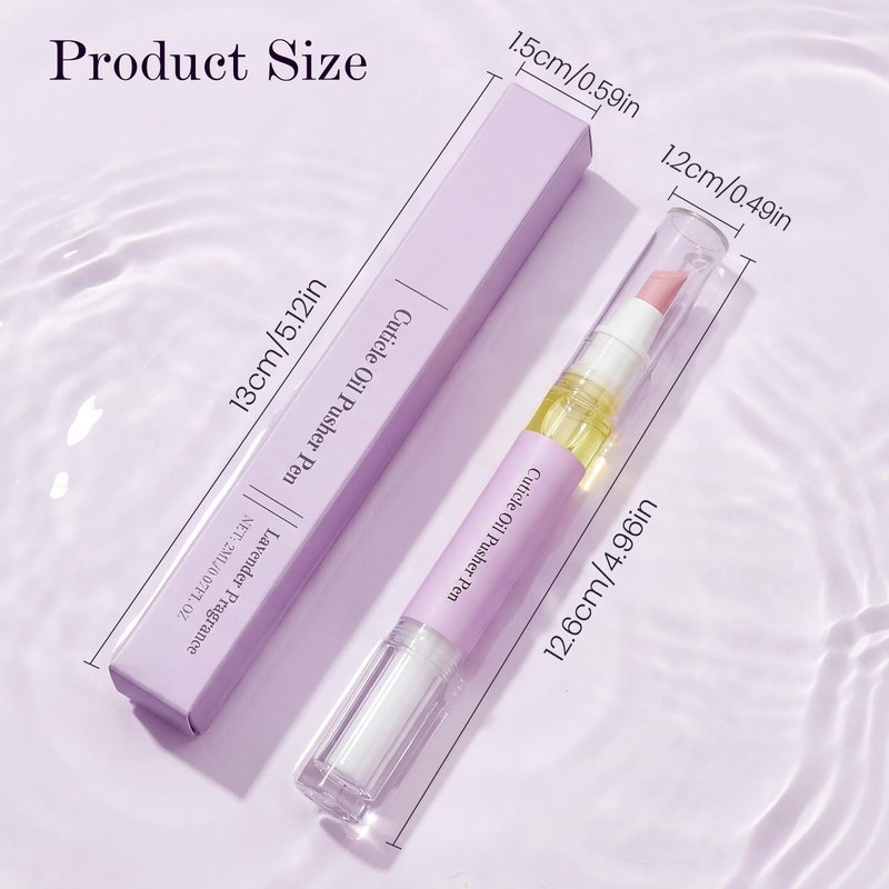 2 Pcs 2 in 1 Cuticle Remover Pen,Ceramic Cuticle Oil Pusher Pen for Hangnails Dry Nails, Nail Pusher Tool for Repair Nourish Moisturize Brighten Nails 2PCS