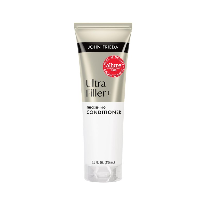 John Frieda ULTRAfiller+ Thickening Conditioner for Fine & Thin Hair, Lightweight Volumizing Conditioner with Biotin & Hyaluronic Acid, Silicone-Free, 8.3 fl oz