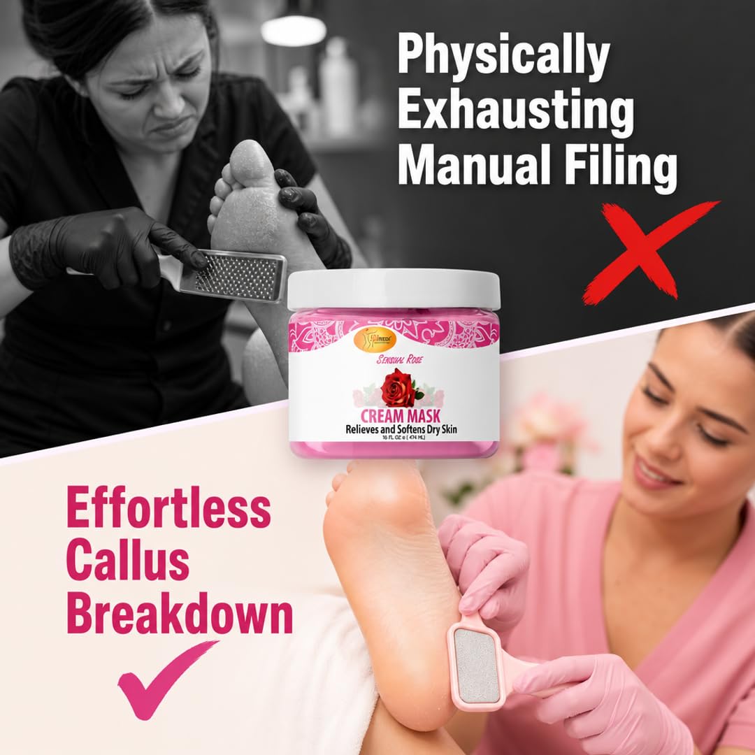 SPA REDI Professional Pedicure & Body Mask - A Concentrated Skin Repair Treatment So Potent, It Requires Gloves for a Visible Transformation on Tough Calluses and Severely Cracked Heels 16 Oz