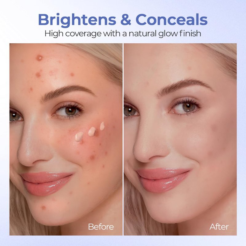 SACE LADY Full Coverage Concealer - Brightening Serum for Blemishes & Dark Circles | 24 Hr Hydration (03 Light Natural)