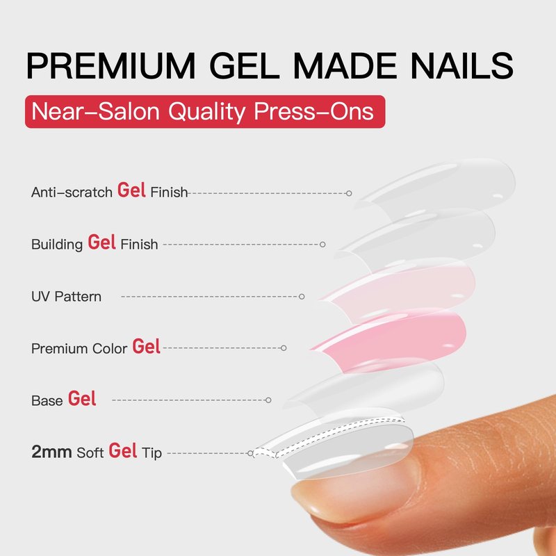 CurvLife Soft Gel Almond Extra Short Press On Nails, Long-Lasting Reusable Fake Nails Kit with Glue & Tabs, 32Pcs Salon-Quality Stick On Nails for Women At-Home Manicure (Vanilla Glow)