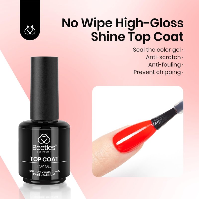 Beetles Red Gel Nail Polish Set 3Pcs 15ml – Cherry Red Soak Off UV/LED Gel, Long-Lasting High Gloss & Holiday Nail Colors, Salon Quality DIY Nails at Home