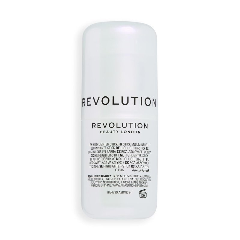 Revolution Glass Halo Highlighter Stick - Cream Formula for Dewy Radiant Glow | Travel-Friendly, 0.16 oz