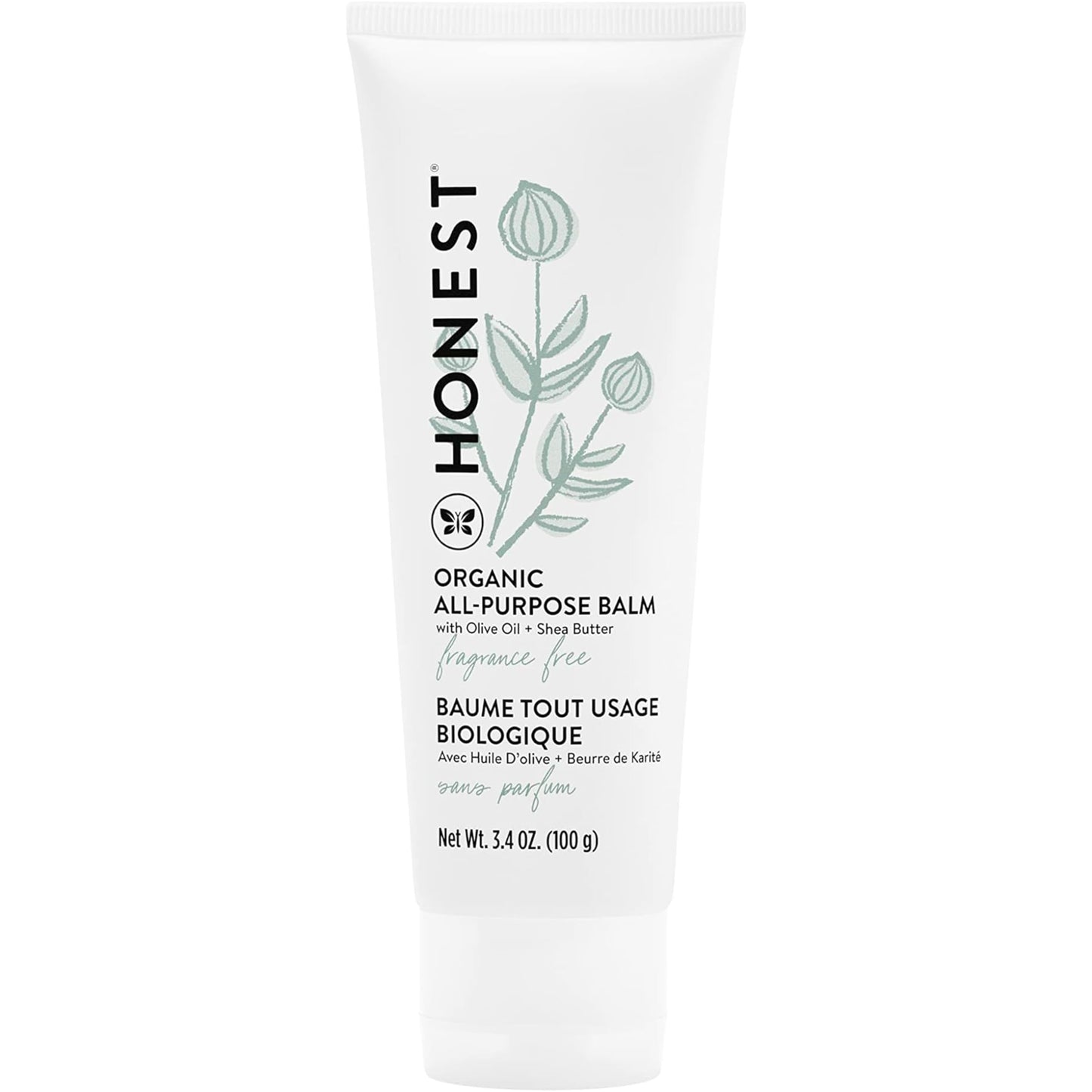 The Honest Company Organic All Purpose Balm Gentle for Baby, Soothes and Moisturizes, Plant-Based Hypoallergenic, 3.4 oz