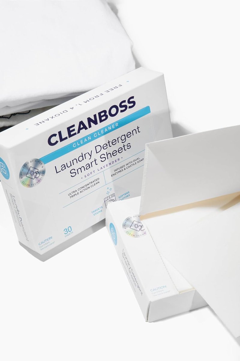 CleanBoss Laundry Detergent Smart Sheets - Eco-Friendly, Easy-To-Use | 30 Sheets
