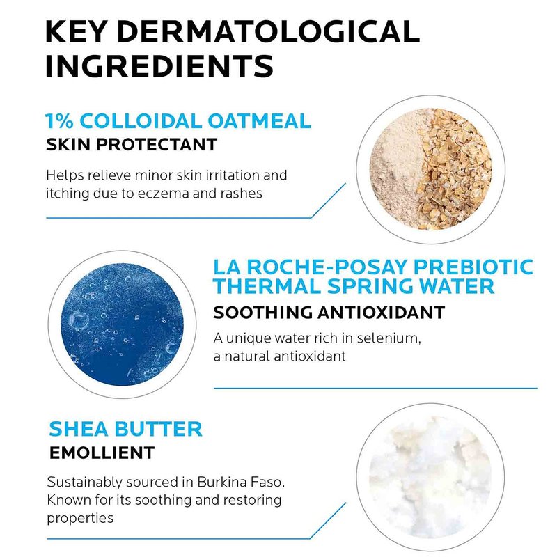 La Roche-Posay Eczema Cream - Soothing Relief for Sensitive Skin | Moisturizer with Colloidal Oatmeal