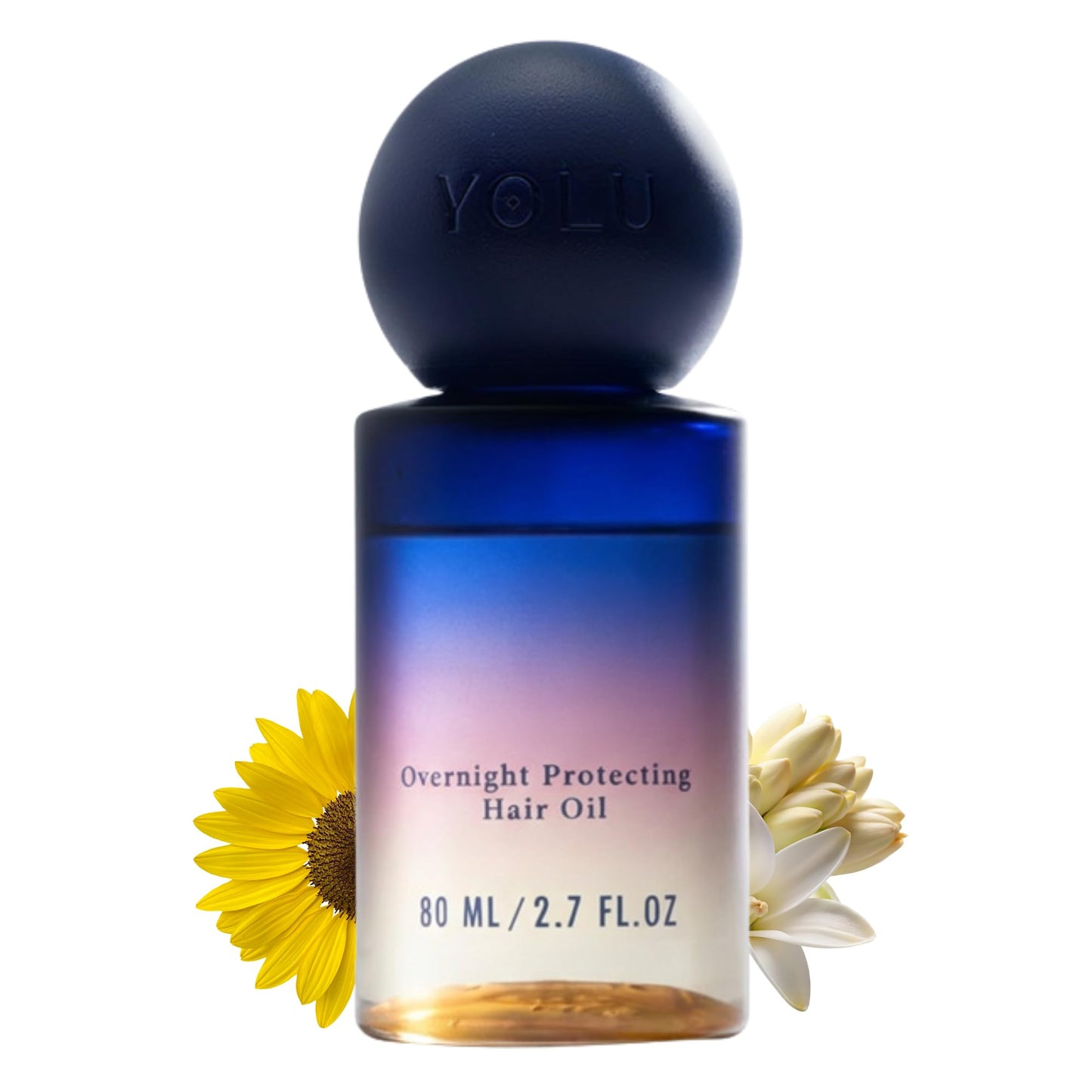 YOLU Hair Oil Frizz Control - Heat Protectant Hair Serum - Japanese Overnight Treatment for Damaged Dry Hair - Silicone Free Damage Repair - 2.71 fl oz
