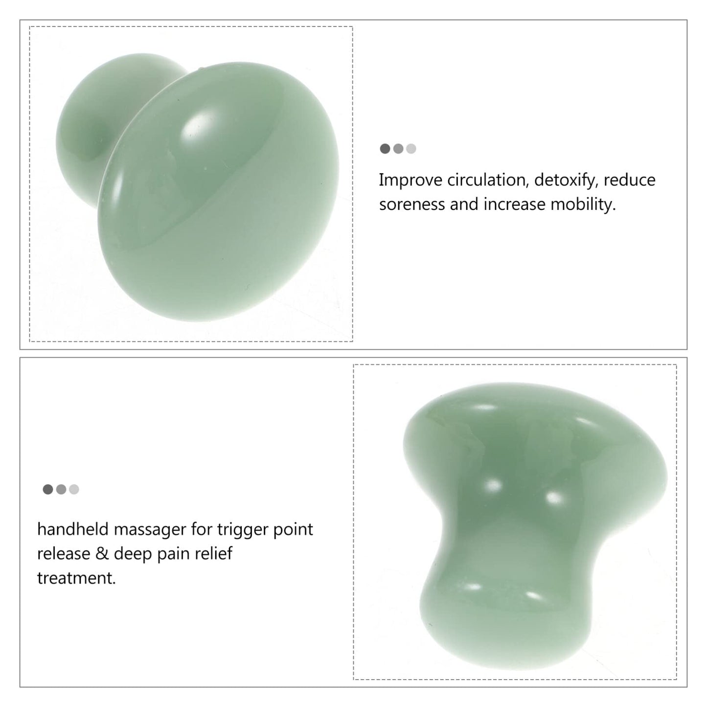 Uonlytech Gua Sha Tools Skin Care Set Tools Quartz Health Jade Jade Roller Stones Mushroom Remove Wrinkles for Home Spa, Green Skin Care Tools