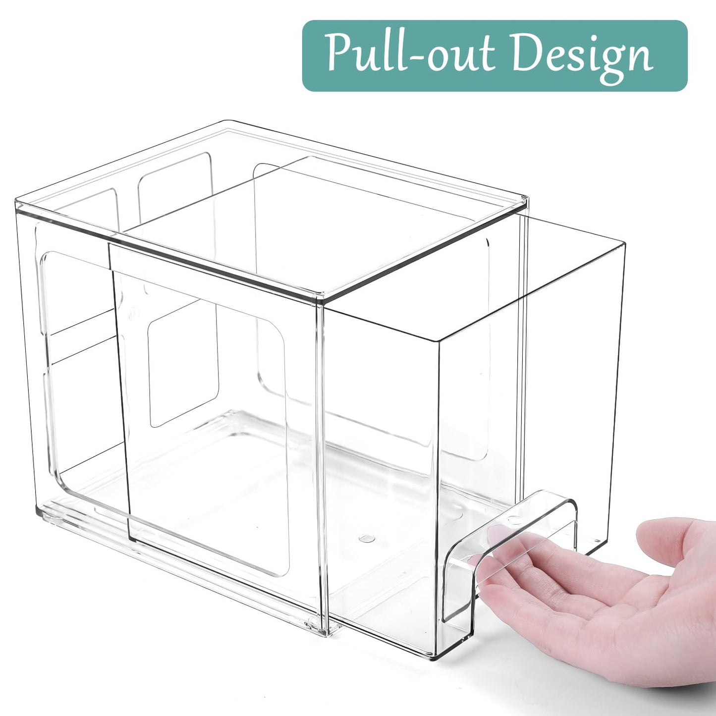 VEGEVIGI Disposable Face Towel Holder Intended For Face Towels XL, Facial Towel Storage Box Dispenser For Clean Towels For Bathroom