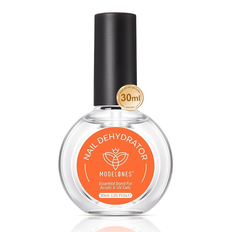 modelones Nail Dehydrator, 30 ml Nail Prep Dehydrator for Press Ons/Acrylic Nails/Gel Polish, Acid Free Natural Prep Dehydrate Acrylic Supplies