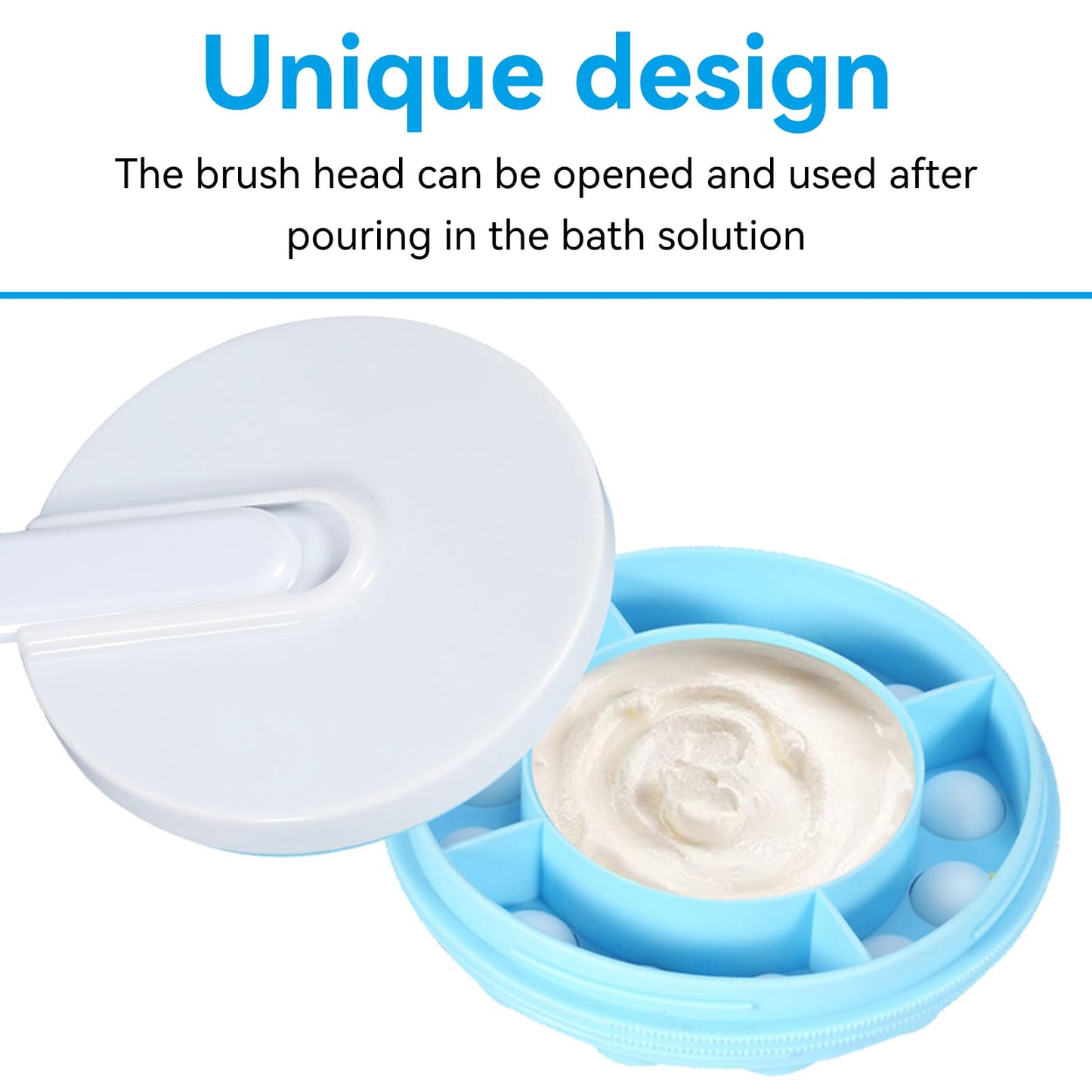 Agatige Back Lotion Applicator for Women Men, Back Bath Massager Long Handled Lotion Applicator Shower Brush for Body Back and Leg Bath Massaging Tool