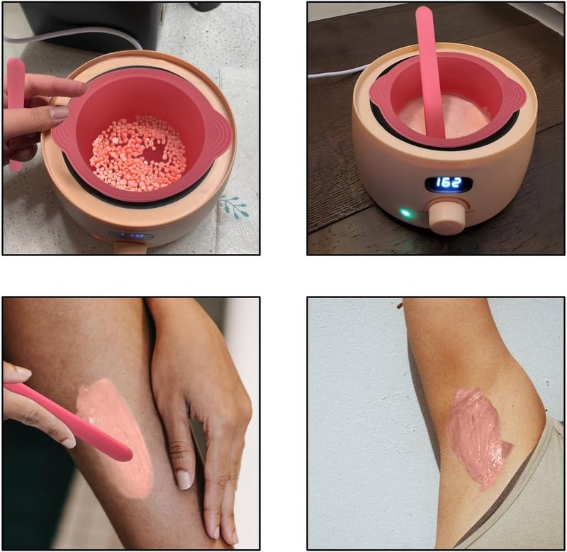 KVZVK Silicone Wax Bowl - Non-Stick Hair Removal Pot Liner with Spatula | Pink Color