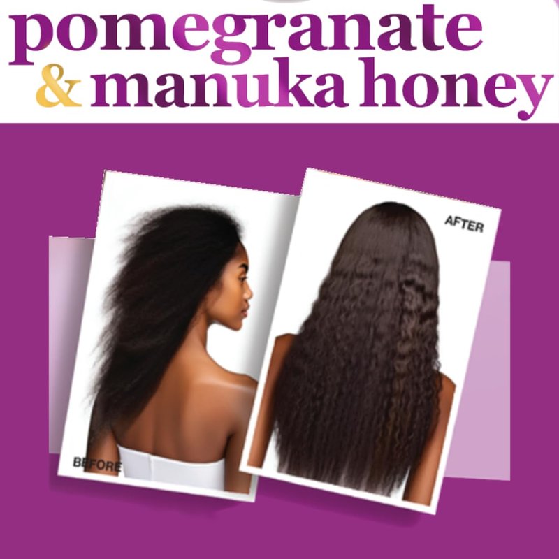 Difeel Pomegranate & Manuka Honey Shampoo - Sulfate-Free Formula for Strengthening & Moisturizing 33.8 oz