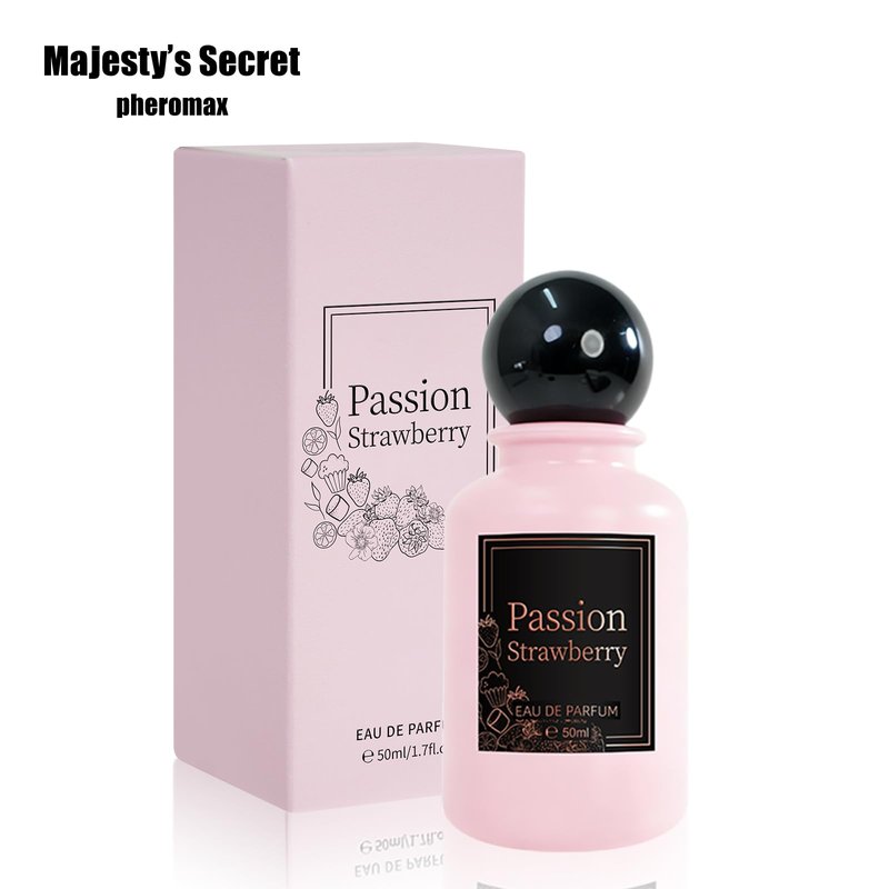 Passion Strawberry Eau de Parfum for Women, 1.7 fl oz Long-Lasting Gourmand Perfume with Strawberry, Cream, Musk & Marshmallow Cotton Candy – Sweet Fruity Floral Scent, Elegant Women’s Fragrance Gift