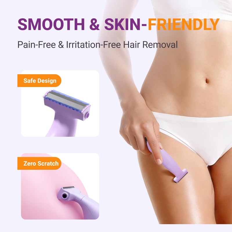 3-in-1 Bikini Trimmer for Women, Rechargeable Pubic Body Hair Trimmer Electric Shaver for Legs Body Hair, Bikini Shaver IPX6 Waterproof,USB Charge