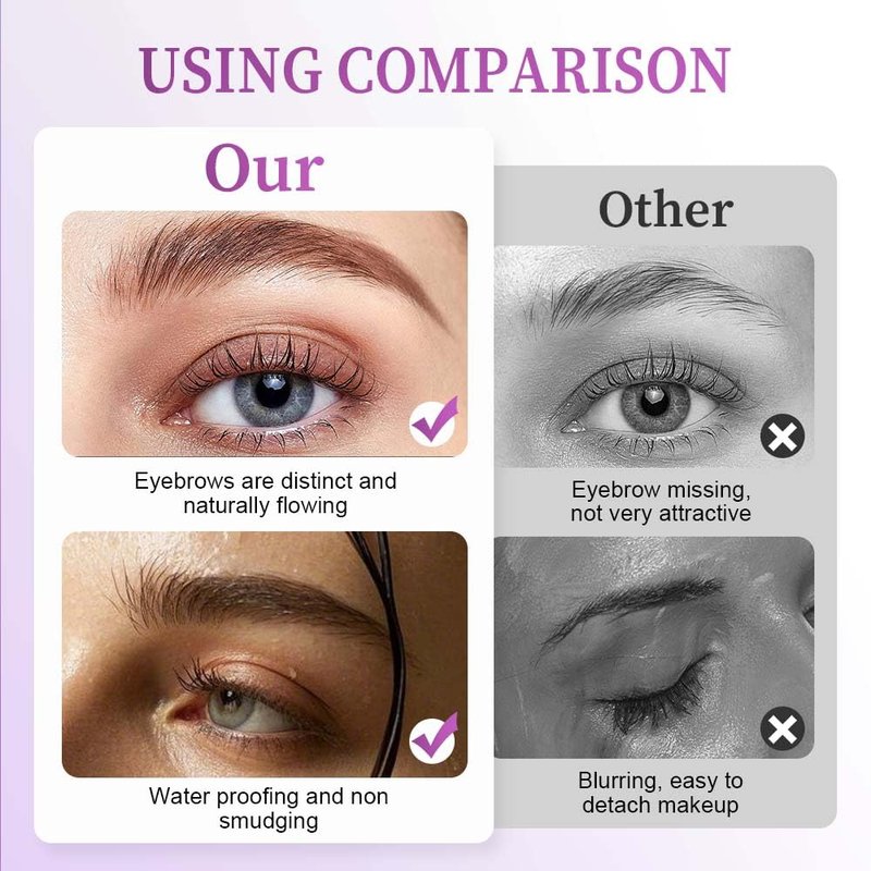 Metal Wand Waterproof Mascara - Tubular Eyelash Primer for Long-Lasting, Smudge-Proof Natural Length | Black & Brown