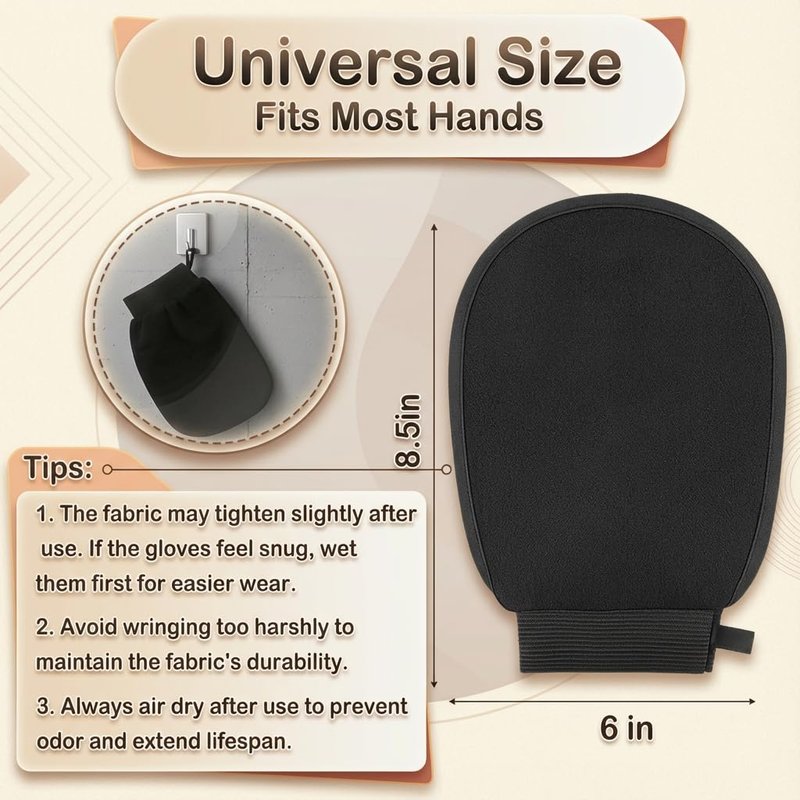 Deep Exfoliating Glove, Korean Exfoliating Mitt for Body Scrub, Dead Skin Removal & Keratosis Pilaris Treatment, Spray and Self Tan Remover
