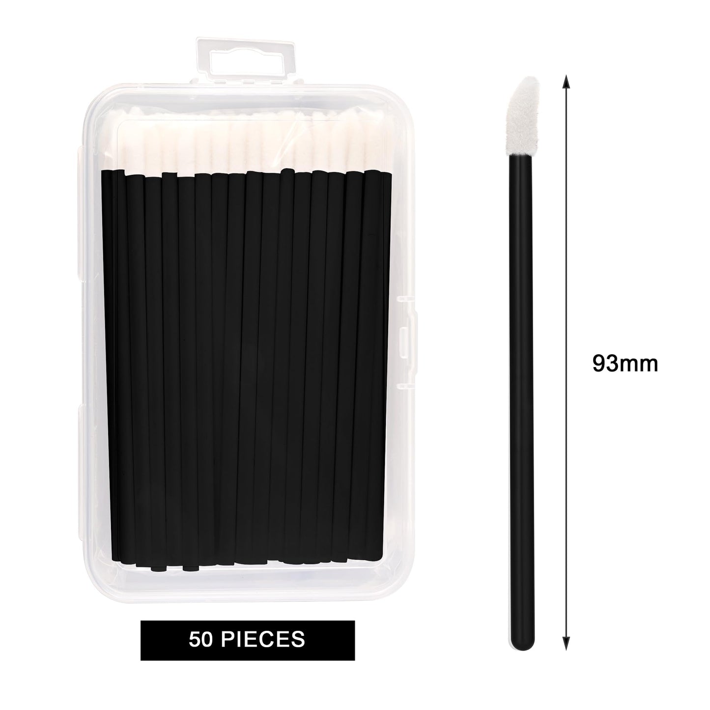 AccGin Piercing Aftercare Swabs - 50 count Lint-Free Microfiber Sponge Tips to Clean & Reduce Bumps for Ear, Nose, Belly Button Piercings, Faster Recovery