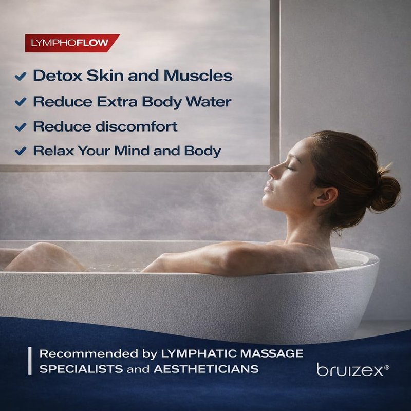 Bruizex Arnica Montana Bath Salts, Espom Salt Bath Soak for Lymphatic Drainage & Body Detox, Epsom Salts for Soaking with Essential Oils, Bath Salts for Pain Relief, Swelling & Post Surgery, 1 Lb
