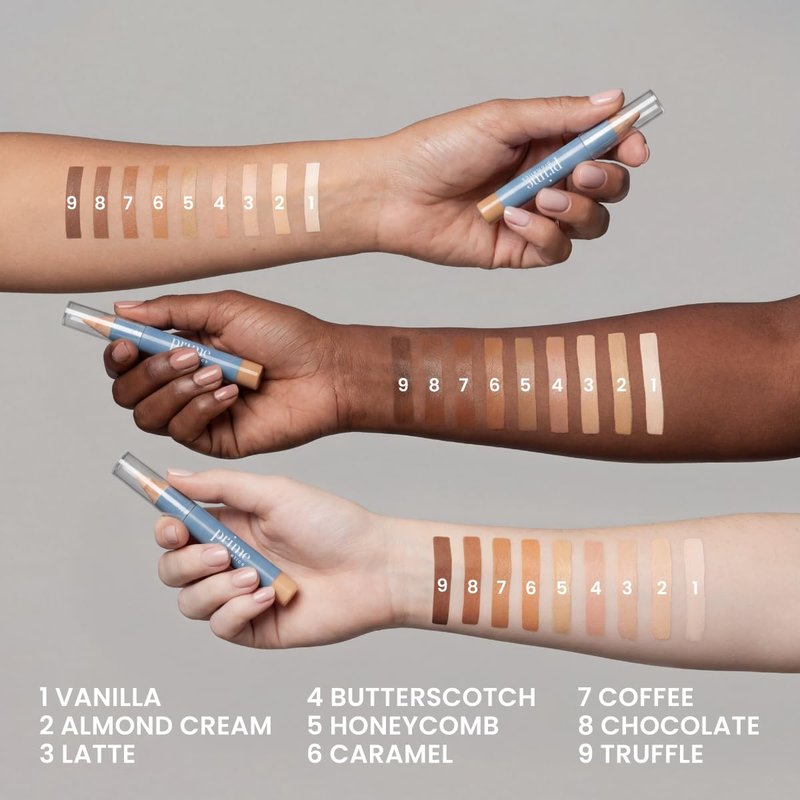 Prime Prometics Perfecting Concealer Pencil for Mature Women – Covers Dark Circles, Age Spots & Redness – Medium-to-High Coverage – 12-Hour Waterproof Wear – Self-Setting & Crease-Free (Chocolate)