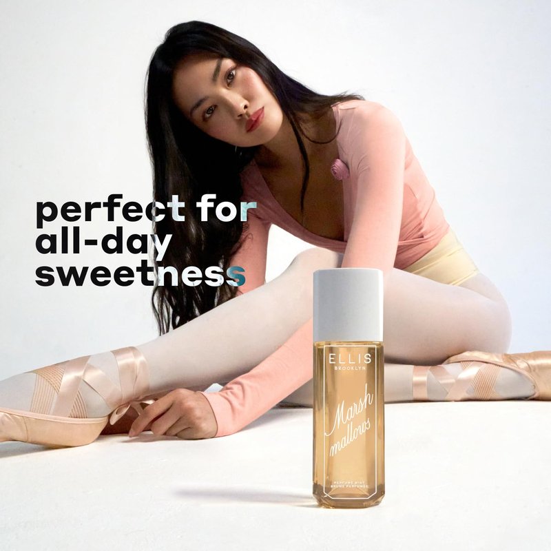Ellis Brooklyn MARSHMALLOWS Perfume Mist, Gourmand Scent with Marshmallow, Caramel Accord, & Milky Musks, Vegan Perfume, Made In The USA, 90ml/3 fl oz