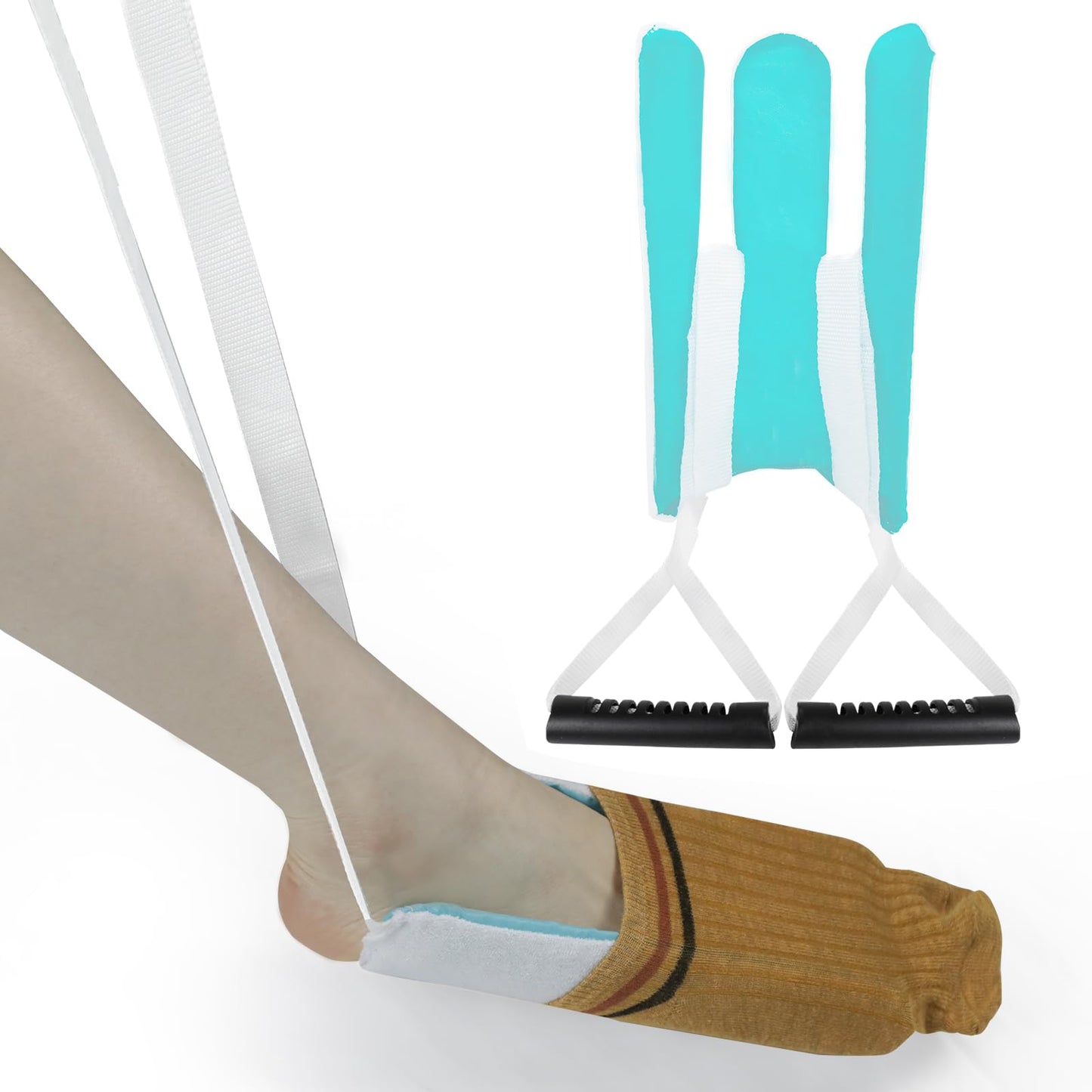 Sock Aid - Sock Aid Device for Seniors, Sock Aids for Putting on and Off, Sock Helper Aide Tool for Disabled, Pregnant, Sock Slider, Sock Assistant Device No Bending (Anti-Slip Handle)