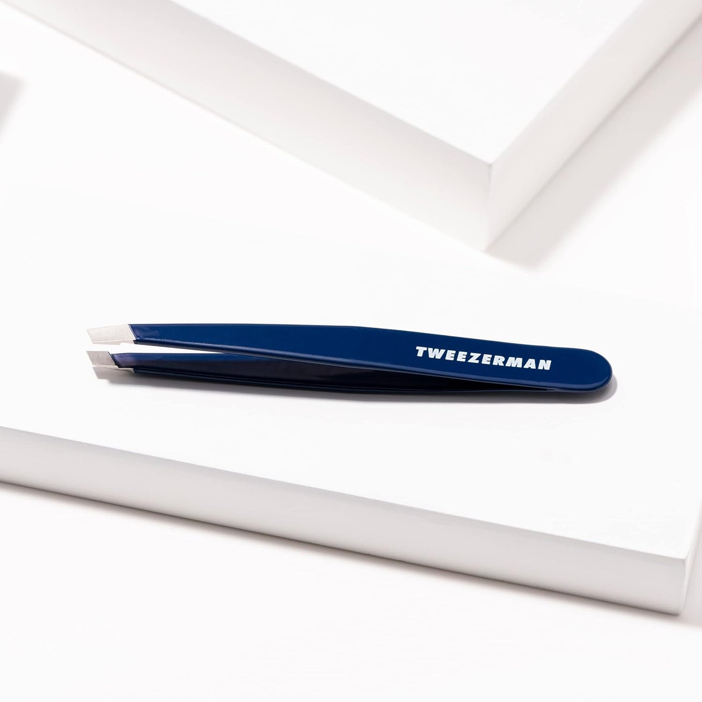 Tweezerman Slant Tweezer - Evening Blue Stainless Steel Hair Removal Tool