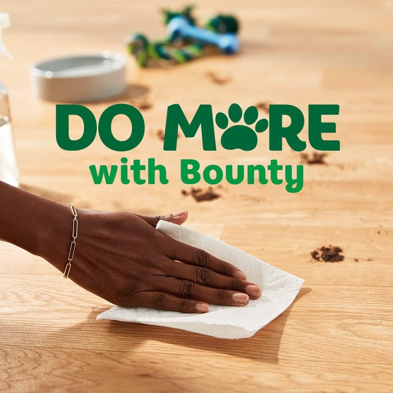 Bounty Paper Towels - Quick Size White, 16 Family Rolls | Equivalent to 40 Regular Rolls