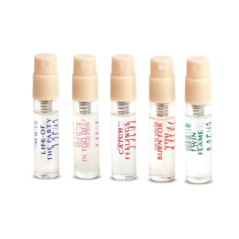 5 SENS Discovery Kit - Eau de Parfum Travel Spray Set: In Too Deep, Catch Feelings, Life of the Party, Twin Flame & Burn For You - Clean, Long-Lasting Fine Fragrance - Vegan, Cruelty-Free - 2 mL Each