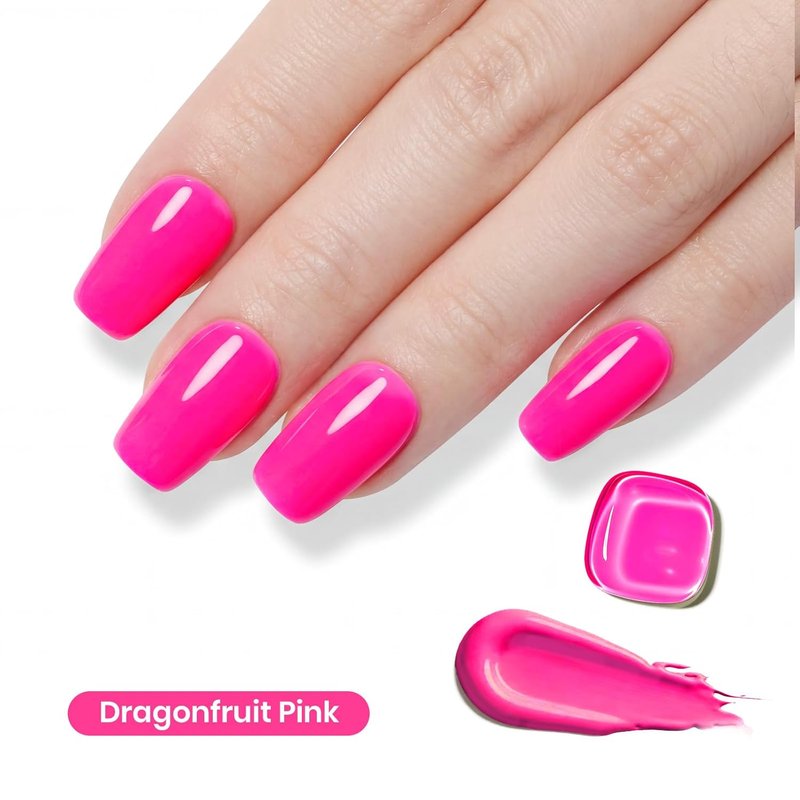 Beetles Hot Pink Gel Polish - Dragonfruit Pink 15ML | Neon Pink Soak Off UV LED Nail Art for Summer Manicure