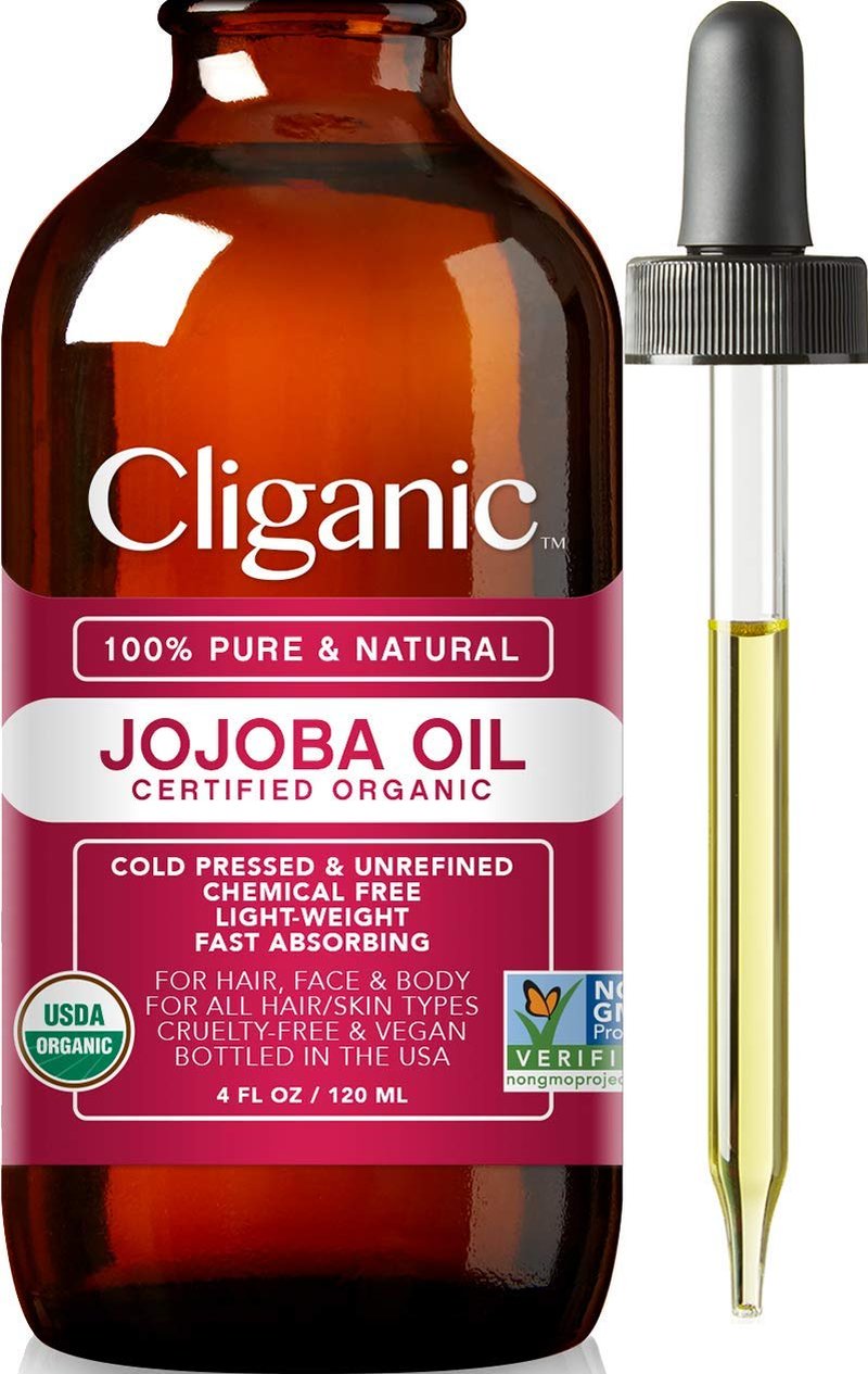 Cliganic Cotton Rounds - Eco-Friendly Makeup Remover Pads & Jojoba Oil Set | 100% Natural