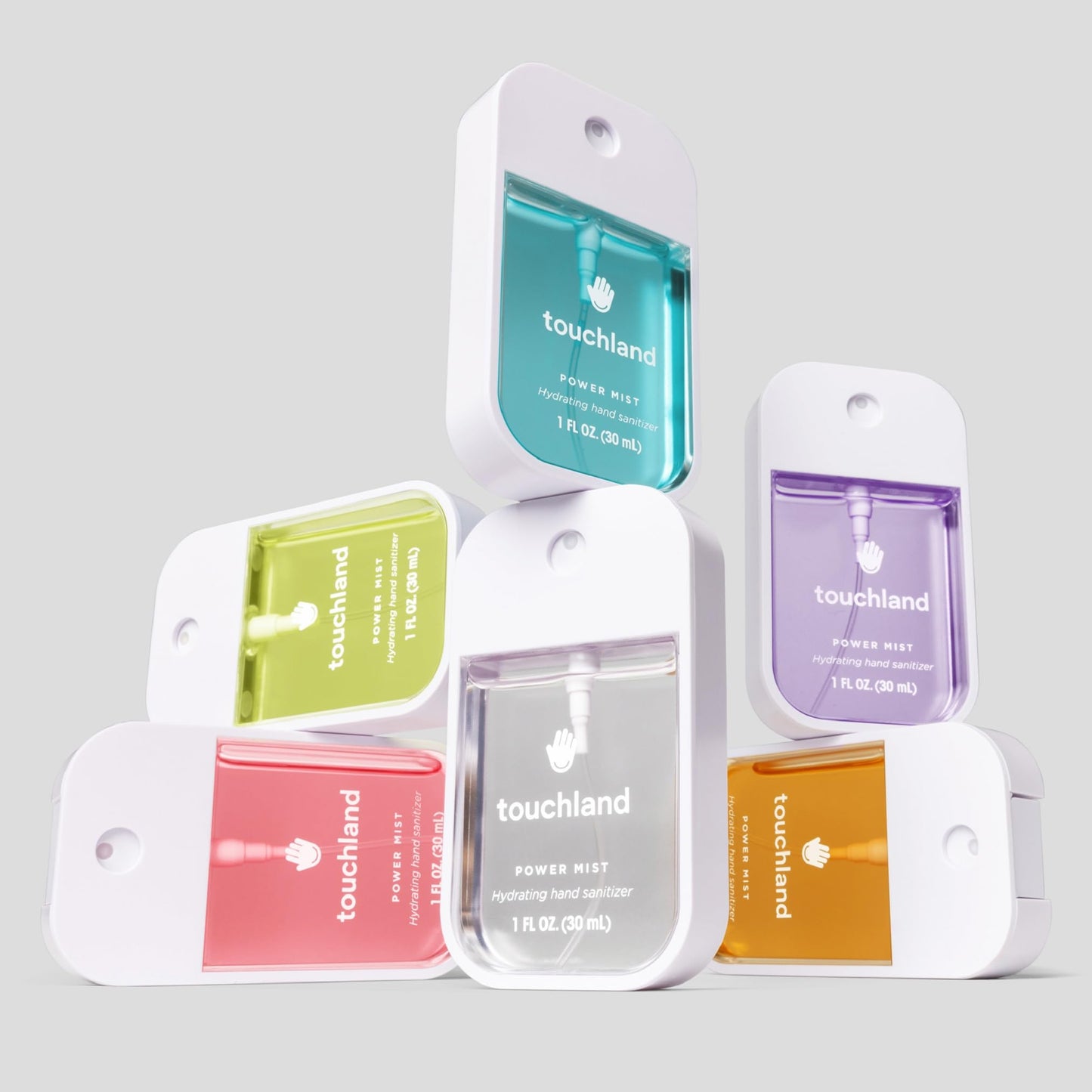 Touchland Hydrating Hand Sanitizer Spray – Juicy Trio Set (Wild Watermelon, Velvet Peach, Berry Bliss) – 3 x 1 FL OZ Travel Size Mists