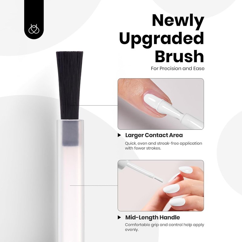 Beetles White Gel Polish - HEMA-Free High Gloss French Nail Polish | Summer Colors for 4th of July