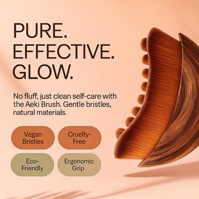 Aeki Lymphatic Contour Face Brush - Reduces Puffiness & Restores Definition, Aeki Lymphatic Face Brush, 100% Gentle & Soft on Skin | Naturally Sculpted Look,Aekii Facial Brush (2 Set)