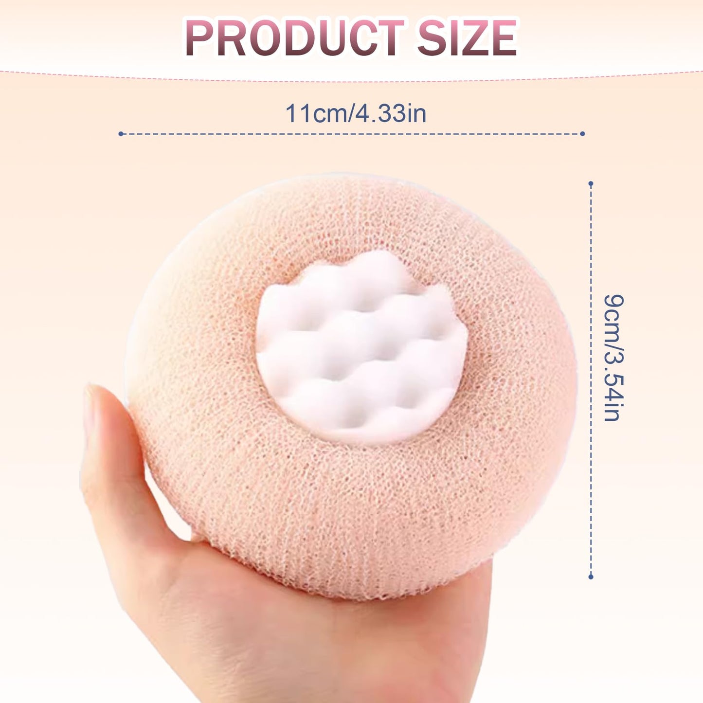 Super Soft Sunflower Suction Cup Bath Ball, 2026 New 2-in-1 Sunflower Bath Ball Exfoliating Bath Sponge Cleaning Brush, Mesh Sponge Pouf Loofah for Women Men Shower (Purple+Green)