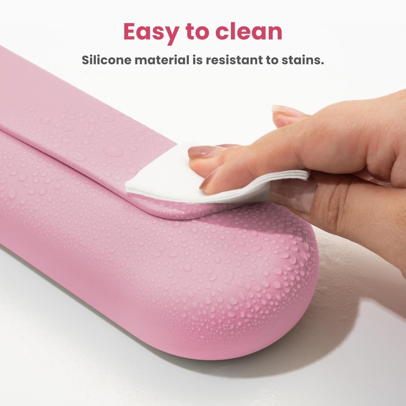 iTokGok Silicone Electric Toothbrush Travel Case, Manual Toothbrush Travel Cover for Men and Women,Toothbrush Holder for Travel,Gym and More, Fits Most Manual and Electric Toothbrushes - Pink