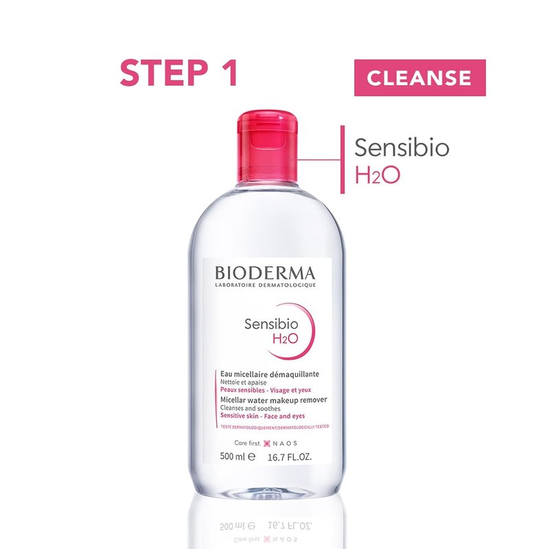 Bioderma Sensibio H2O Micellar Water - Gentle Makeup Remover & Face Cleanser for Sensitive Skin | 500ml