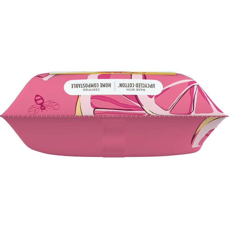 Burt's Bees Pink Grapefruit Face Wipes, for All Skin Types, Hydrating Makeup Remover & Facial Cleansing Towelettes, 90 Ct. (Pack of 2)