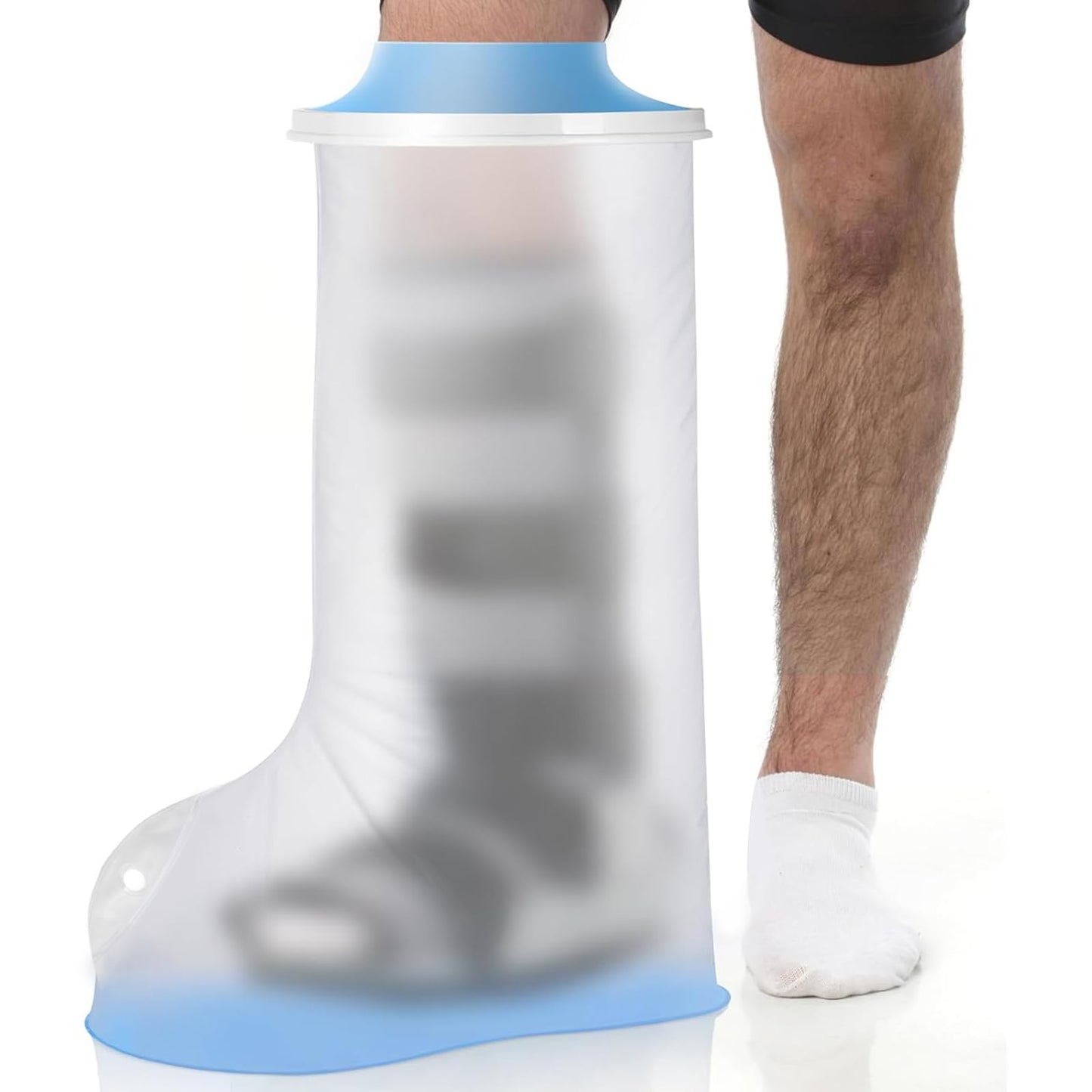 Waterproof Extra Wide Leg Cast Cover for Showering After Surgery with Non-Slip Bottom, Extra Large Waterproof Foot Protector Cover for Plus Size Adults, Lager Casts, Surgery Casts Boots, Reusable