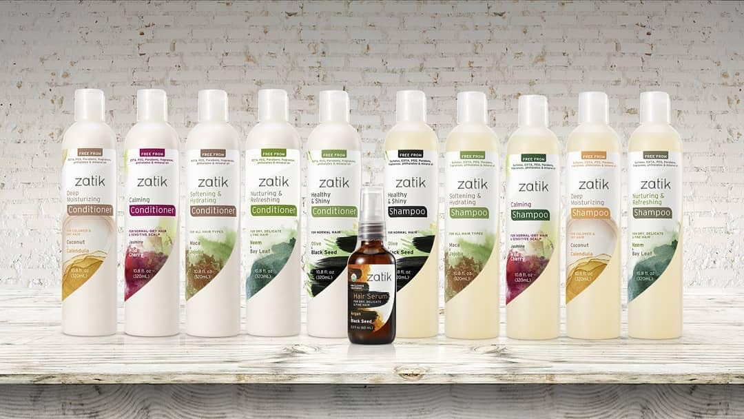 Zatik Naturals - Deep Moisturizing Shampoo & Conditioner Set - Coconut & Calendula for Colored, Dry Hair | Biodegradable, pH Balanced, 10.8 fl oz