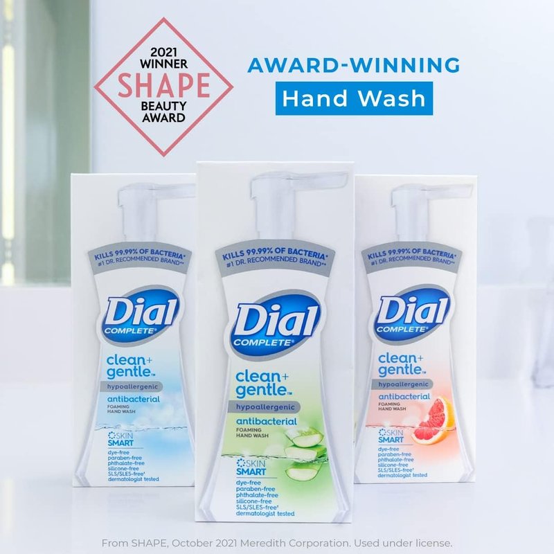 Dial Complete Antibacterial Foaming Hand Wash - Aloe Scent, 7.5 Fl Oz | 8 Count Case