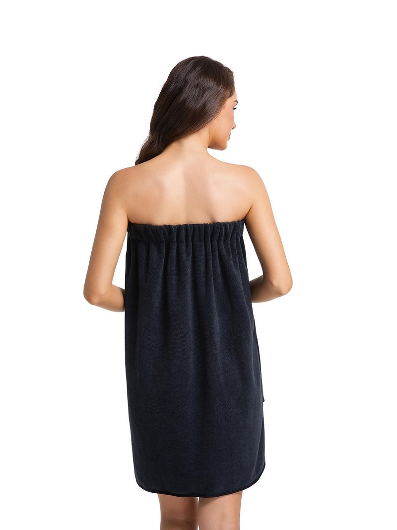 GUODDS Womens Towel Wrap Bath Robe Lightweight Spa Body Wrap Shower Adjustable Snap Closure