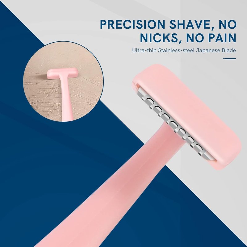 Japanese Eyebrow Razors Set - Dermaplane Tools for Exfoliating Peach Fuzz & Fine Hair | Small Size for Men & Women