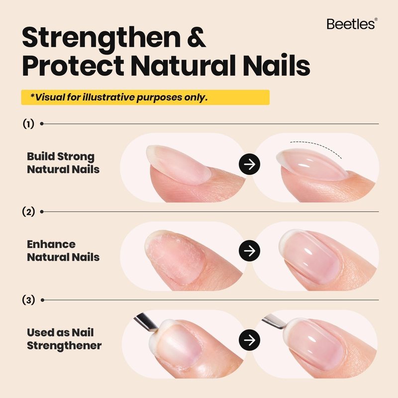 Beetles Builder Gel for Nails-Garnet Glow 0.5 oz 8 in 1 for Building Apex Strengthening Thickening Extension DIY Salon at Home for Beginner,Red Builder Nails Gel,LED & UV Lamp Needed